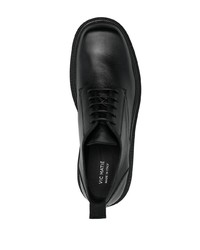 Chaussures derby en cuir épaisses noires Vic Matie