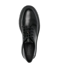 Chaussures derby en cuir épaisses noires Camper