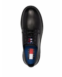 Chaussures derby en cuir épaisses noires Tommy Jeans