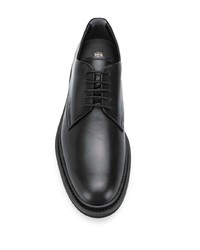 Chaussures derby en cuir épaisses noires Tod's