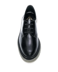 Chaussures derby en cuir épaisses noires Adieu Paris