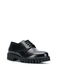 Chaussures derby en cuir épaisses noires MSGM