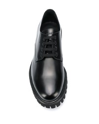 Chaussures derby en cuir épaisses noires MSGM