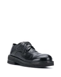 Chaussures derby en cuir épaisses noires Marsèll