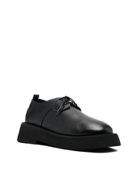 Chaussures derby en cuir épaisses noires Marsèll