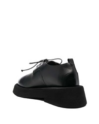 Chaussures derby en cuir épaisses noires Marsèll