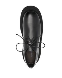 Chaussures derby en cuir épaisses noires Marsèll