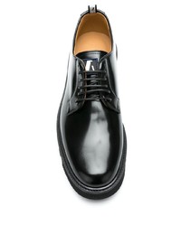 Chaussures derby en cuir épaisses noires Emporio Armani