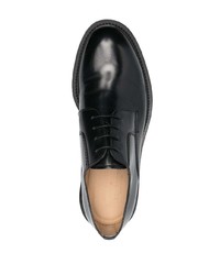Chaussures derby en cuir épaisses noires Scarosso