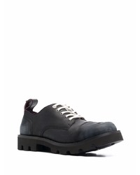 Chaussures derby en cuir épaisses noires Diesel