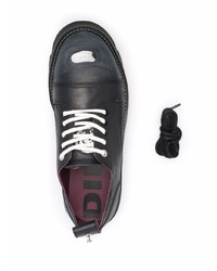 Chaussures derby en cuir épaisses noires Diesel