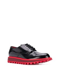 Chaussures derby en cuir épaisses noires Dolce & Gabbana