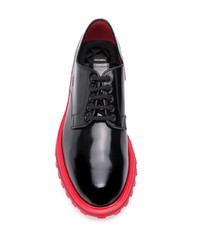 Chaussures derby en cuir épaisses noires Dolce & Gabbana