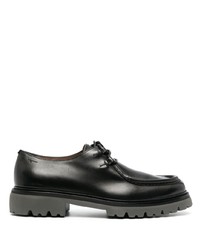 Chaussures derby en cuir épaisses noires Ferragamo