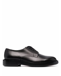Chaussures derby en cuir épaisses noires Giorgio Armani