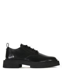 Chaussures derby en cuir épaisses noires Giuseppe Zanotti