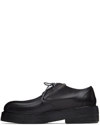 Chaussures derby en cuir épaisses noires Marsèll