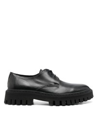 Chaussures derby en cuir épaisses noires IRO