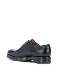 Chaussures derby en cuir épaisses noires Ermenegildo Zegna