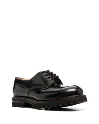 Chaussures derby en cuir épaisses noires Church's