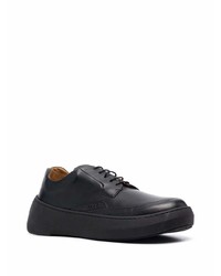 Chaussures derby en cuir épaisses noires Hevo