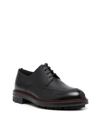 Chaussures derby en cuir épaisses noires Bally