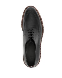 Chaussures derby en cuir épaisses noires Bally