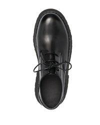 Chaussures derby en cuir épaisses noires Marsèll