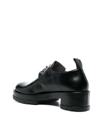 Chaussures derby en cuir épaisses noires SAPIO