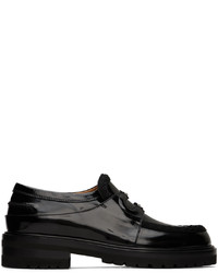 Chaussures derby en cuir épaisses noires Lanvin