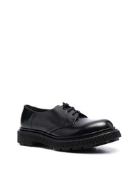 Chaussures derby en cuir épaisses noires Adieu Paris