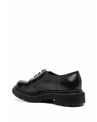 Chaussures derby en cuir épaisses noires Adieu Paris