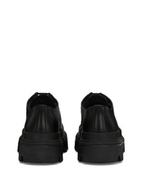 Chaussures derby en cuir épaisses noires Dolce & Gabbana