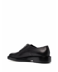 Chaussures derby en cuir épaisses noires Giorgio Armani