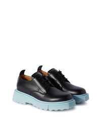 Chaussures derby en cuir épaisses noires Off-White