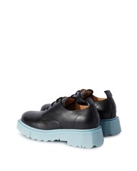 Chaussures derby en cuir épaisses noires Off-White