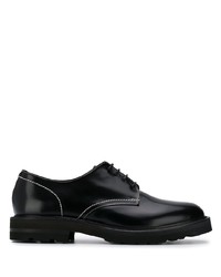 Chaussures derby en cuir épaisses noires Low Brand