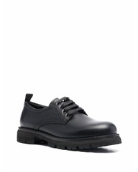 Chaussures derby en cuir épaisses noires Baldinini