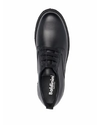 Chaussures derby en cuir épaisses noires Baldinini