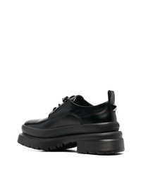 Chaussures derby en cuir épaisses noires Valentino Garavani