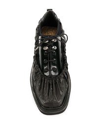 Chaussures derby en cuir épaisses noires Rombaut