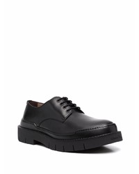 Chaussures derby en cuir épaisses noires Salvatore Ferragamo