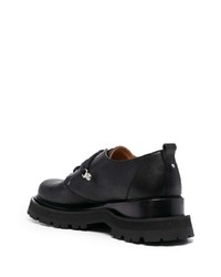 Chaussures derby en cuir épaisses noires Ami Paris