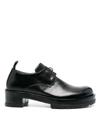 Chaussures derby en cuir épaisses noires SAPIO