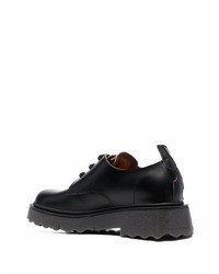 Chaussures derby en cuir épaisses noires Off-White