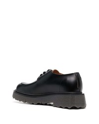 Chaussures derby en cuir épaisses noires Off-White