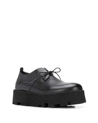 Chaussures derby en cuir épaisses noires Marsèll