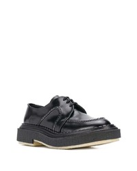 Chaussures derby en cuir épaisses noires Adieu Paris