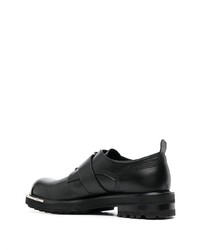 Chaussures derby en cuir épaisses noires Roberto Cavalli