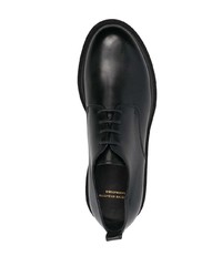 Chaussures derby en cuir épaisses noires Officine Creative